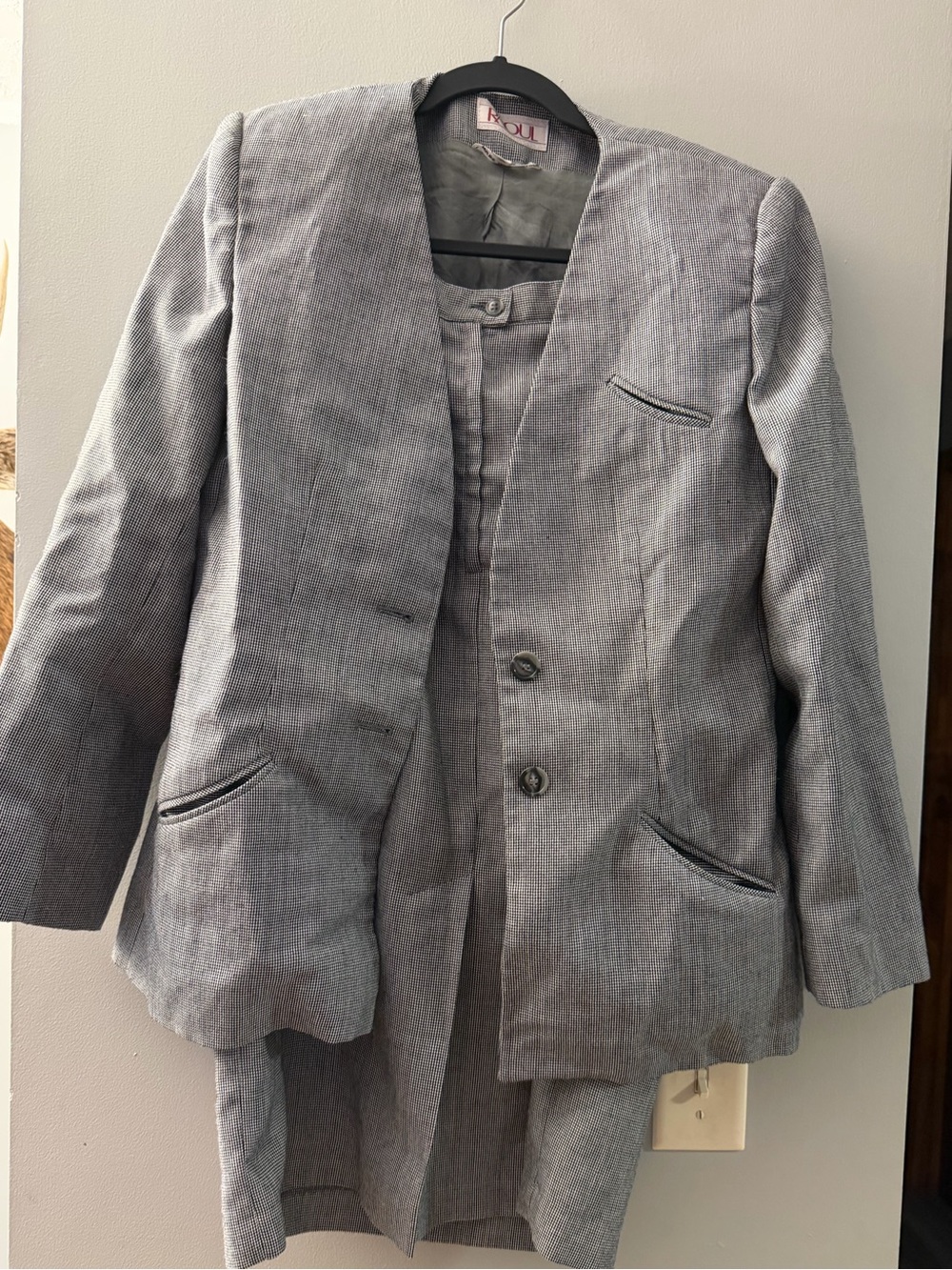 Raoul Grey Women's Two-Piece Suit Jacket and Skirt